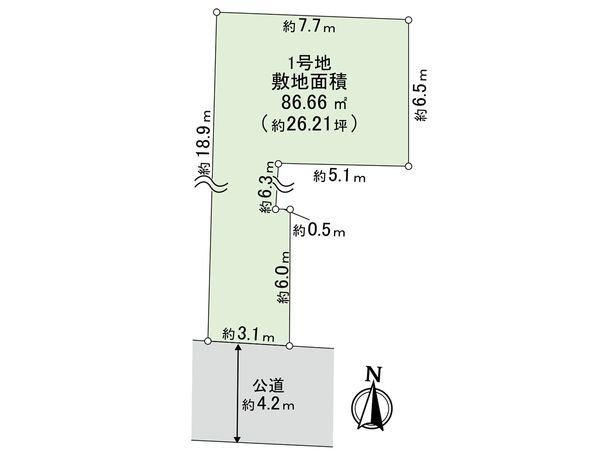 森北町1丁目 建築条件付土地 区画図 森北町1丁目 建築条件付土地 区画図