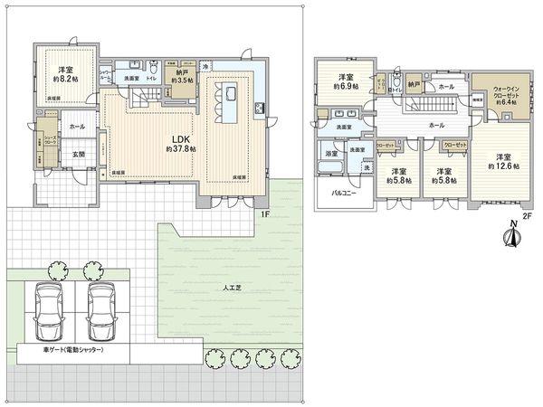 住吉本町2丁目 戸建 間取図(平面図)
