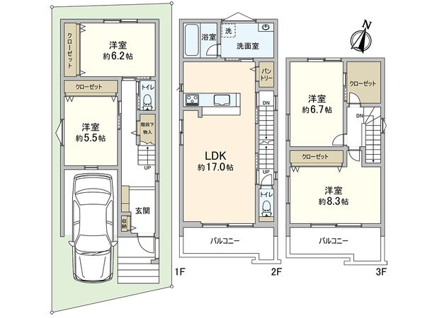 田中町3丁目 新築戸建 間取図(平面図)
