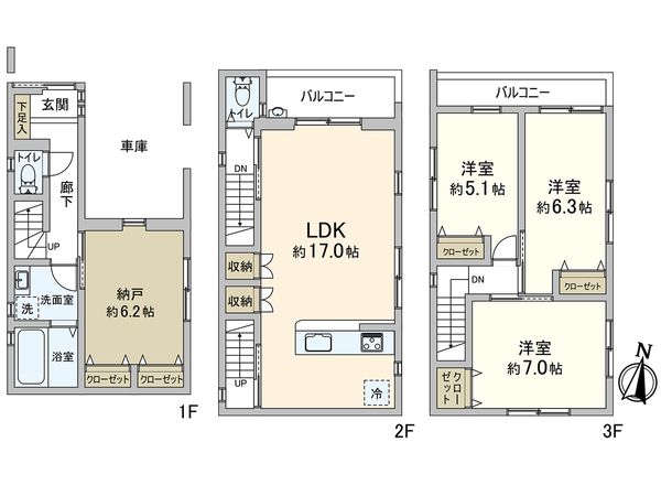 魚崎南町3丁目 戸建 間取図(平面図)