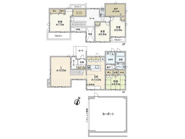 御影山手2丁目 戸建 間取図(平面図) 御影山手2丁目 戸建 間取図(平面図)