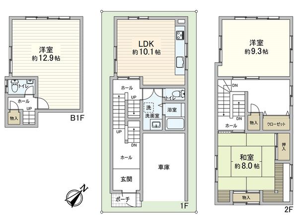 森北町4丁目 戸建 間取図(平面図) 間取図(平面図)