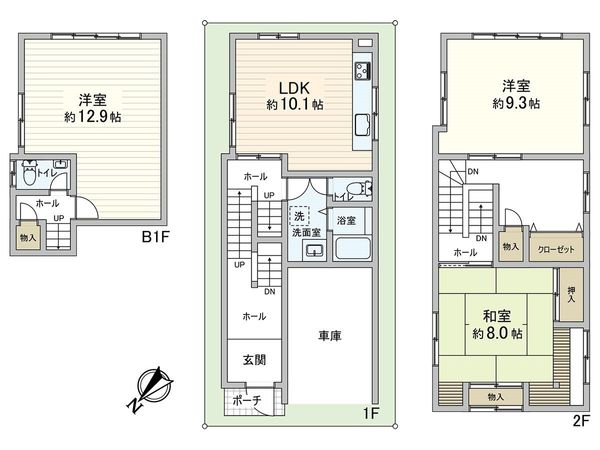 森北町4丁目 戸建 間取図(平面図)