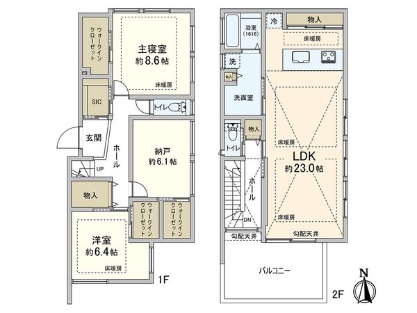住吉山手3丁目 新築戸建 間取図(平面図) 間取図(平面図)