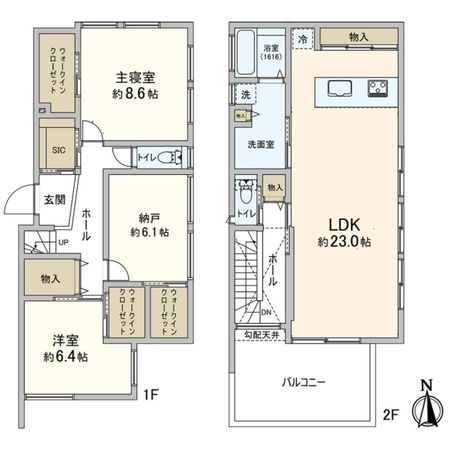住吉山手3丁目 新築戸建 間取図(平面図) 住吉山手3丁目 新築戸建 間取図(平面図)