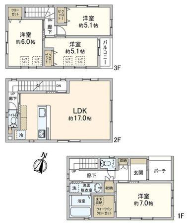 魚崎南町8丁目 新築戸建 間取図(平面図)