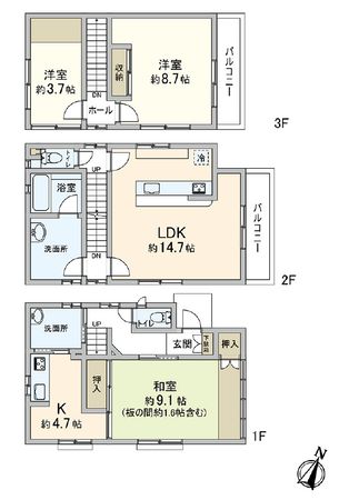 本山中町2丁目 戸建 間取図(平面図) 本山中町2丁目 戸建 間取図(平面図)