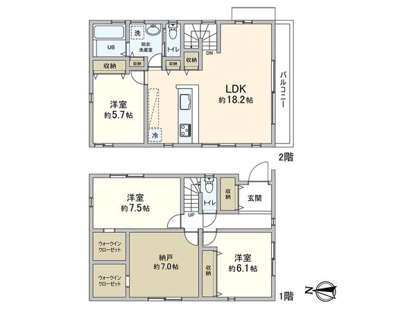本山町田辺 新築戸建 間取図(平面図)