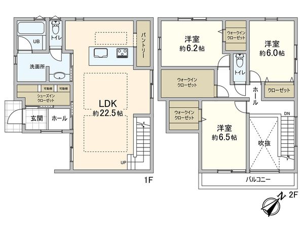 渦森台4丁目新築戸建 間取図(平面図) 渦森台4丁目新築戸建 間取図(平面図)