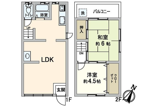 深江南町2丁目 戸建 間取図(平面図) 深江南町2丁目 戸建 間取図(平面図)