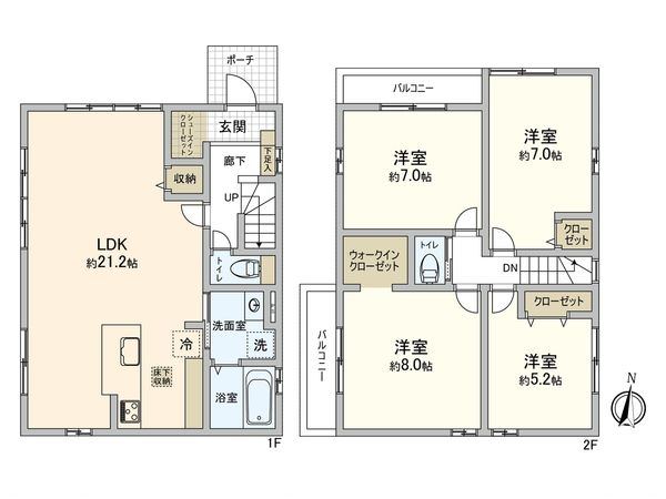 東灘区鴨子ヶ原3丁目 間取図(平面図)