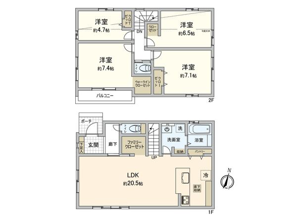 東灘区鴨子ヶ原3丁目 間取図(平面図)