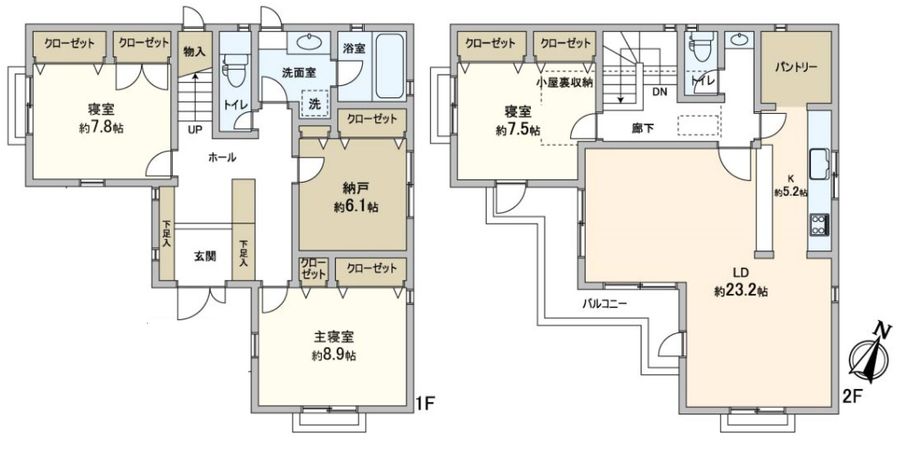 東灘区鴨子ヶ原3丁目 間取図(平面図) 東灘区鴨子ヶ原3丁目 間取図(平面図)