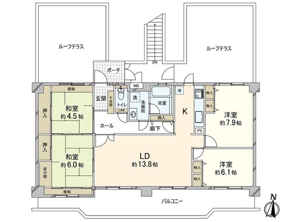 本山ロイヤルマンシヨン 間取図(平面図) 本山ロイヤルマンシヨン 間取図(平面図)