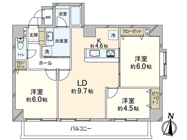 ネオハイツ本山西 間取図(平面図)