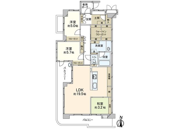 ルネ芦屋川ロザリウム 間取図(平面図) ルネ芦屋川ロザリウム 間取図(平面図)