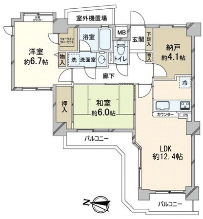 藤和シティホームズ夙川さくら道 間取図(平面図)