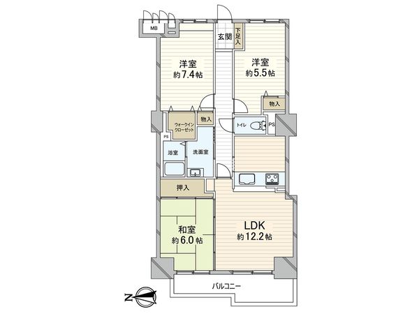 RICイーストコート8番街 1番館 間取図(平面図) RICイーストコート8番街 1番館 間取図(平面図)