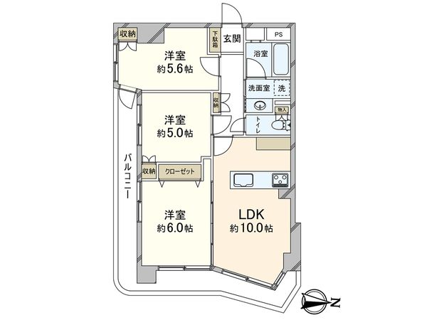 セントラル第2東灘 間取図(平面図) セントラル第2東灘 間取図(平面図)