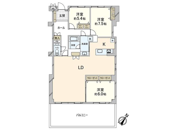 パレロワイヤル芦屋川 間取図(平面図) 間取図(平面図)