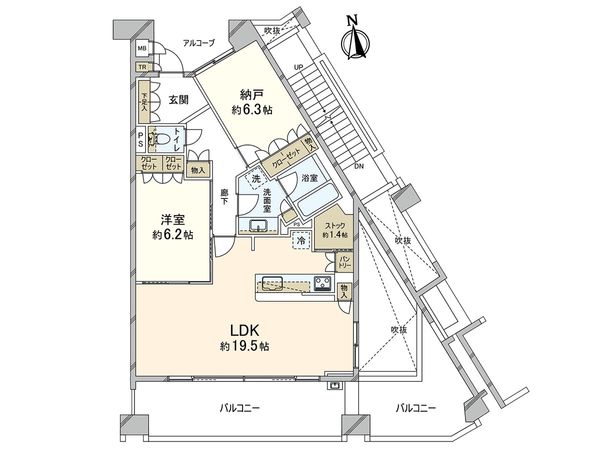 ザ・岡本プレミアム 間取図(平面図)