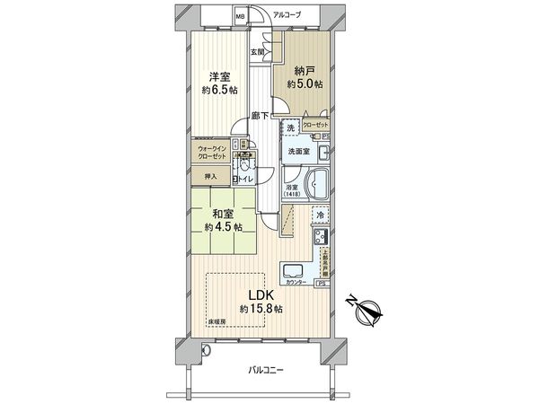 グランドパレス御影山手 間取図(平面図) グランドパレス御影山手 間取図(平面図)