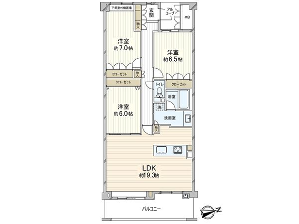 ジークレフ御影山手 緑楓館 間取図(平面図) ジークレフ御影山手 緑楓館 間取図(平面図)