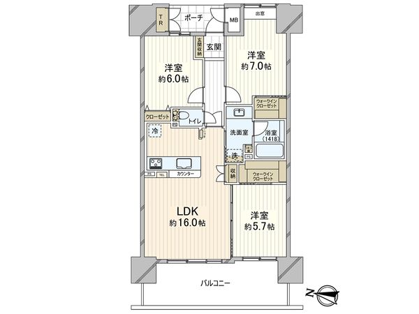 コスモシティ住吉川公園 間取図(平面図) 間取図(平面図)