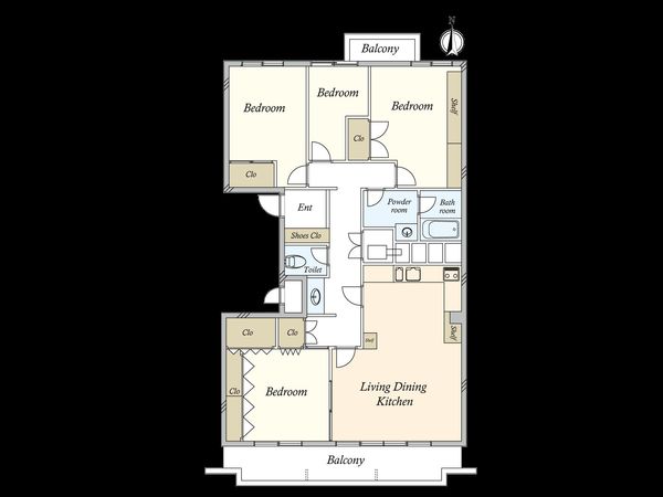 メゾン岡本 間取図(平面図) メゾン岡本 間取図(平面図)