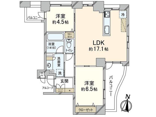ワコーレ御影郡家 間取図(平面図)