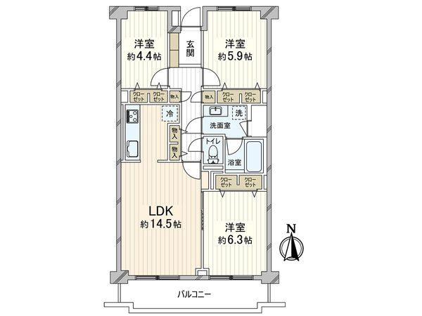 ファミール東灘 間取図(平面図) ファミール東灘 間取図(平面図)