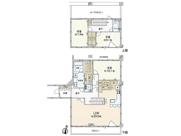アステシオ御影 間取図(平面図)