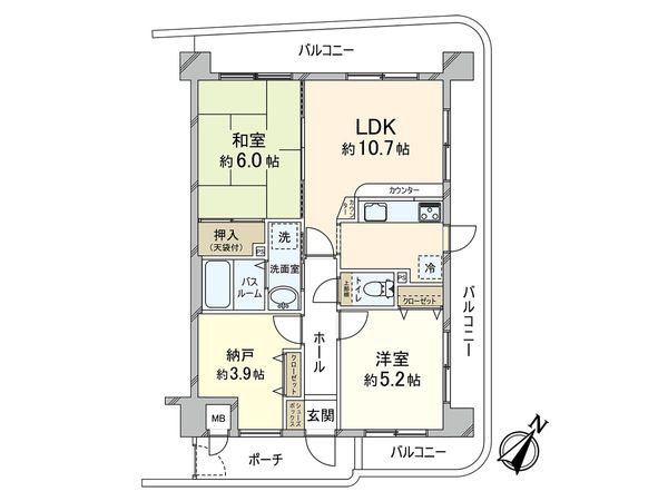 ローレル岡本南 間取図(平面図) ローレル岡本南 間取図(平面図)
