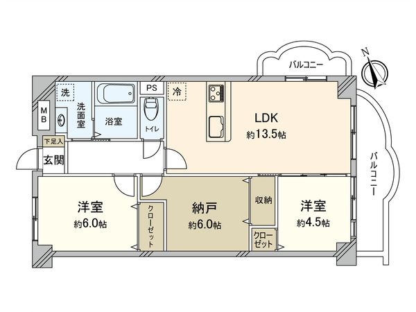 ジークレフ御影台 A棟 間取図(平面図) ジークレフ御影台 A棟 間取図(平面図)