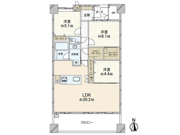 エルヴェール神戸本山アーバンライフ 間取図(平面図)