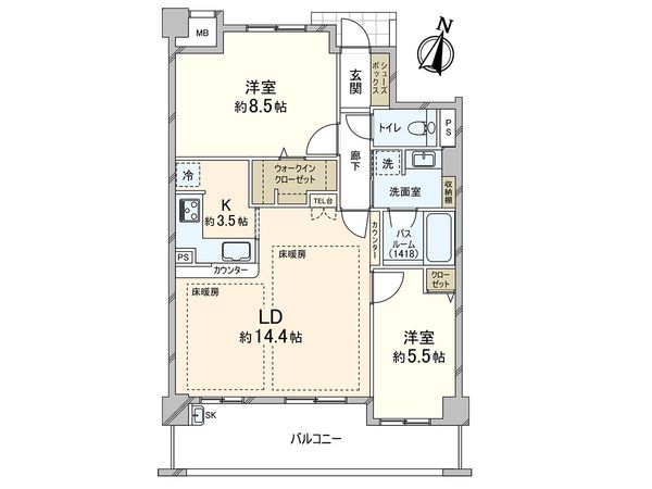 セレッソコート神戸魚崎北町 間取図(平面図) セレッソコート神戸魚崎北町 間取図(平面図)