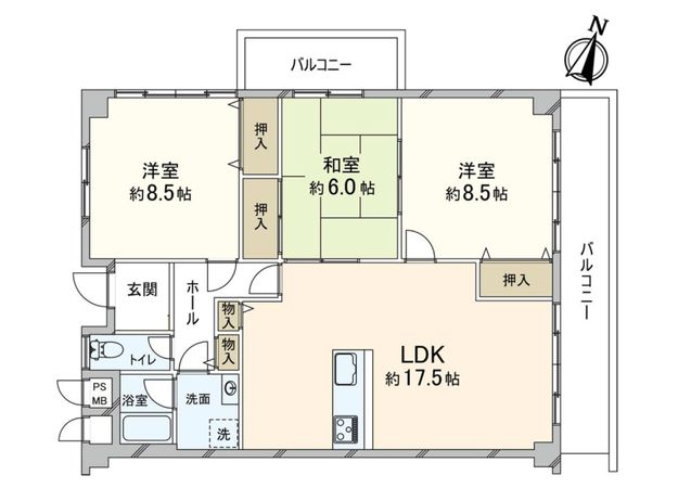 住吉川ハイツ 間取図(平面図)