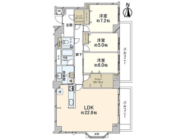 御影城ノ前パークマンション 間取図(平面図)