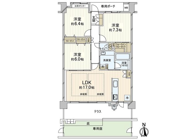 セレッソコート御影ヒルズ 緑望館 間取図(平面図)