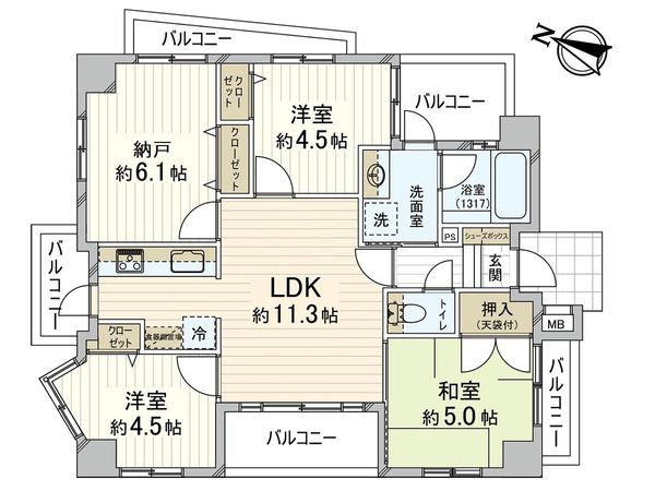 ワコーレリベルタ深江本町 間取図(平面図)