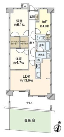 東急ドエル・アルス神戸本山 間取図(平面図)