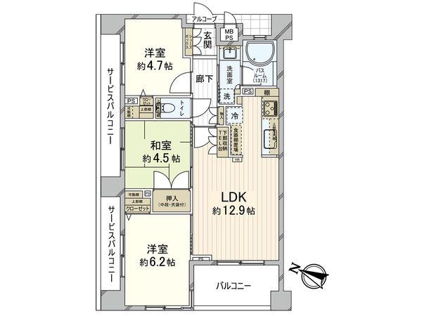 ワコーレ深江本町ソフィリア 間取図(平面図)