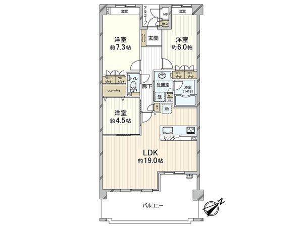 ジークレフ御影山手緑静館 間取図(平面図) ジークレフ御影山手緑静館 間取図(平面図)