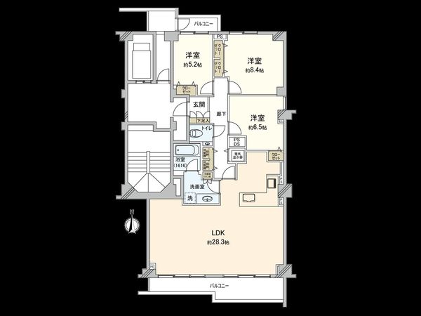 メゾン白鶴 間取図(平面図) メゾン白鶴 間取図(平面図)