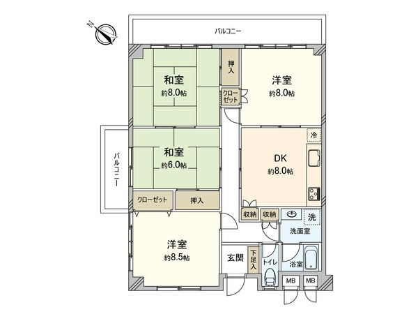 住吉川ハイツ 間取図(平面図)