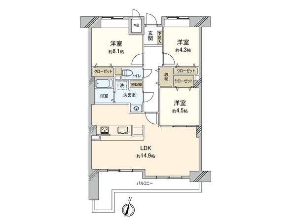 ラヴェール住吉 間取図(平面図) ラヴェール住吉 間取図(平面図)