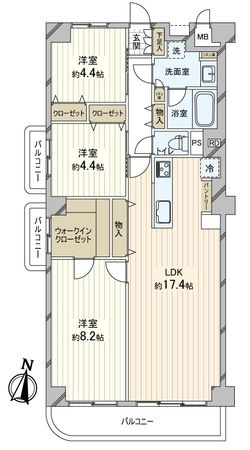 住吉川パーク・マンション 間取図(平面図) 住吉川パーク・マンション 間取図(平面図)