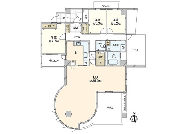 RICイーストコート五番街壱四壱号棟 間取図(平面図) RICイーストコート五番街壱四壱号棟 間取図(平面図)