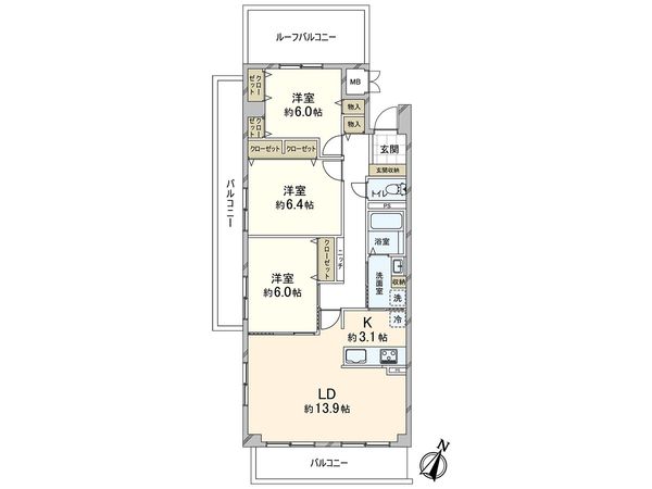 コムーネ本山・田中町壱番館 間取図(平面図) コムーネ本山・田中町壱番館 間取図(平面図)