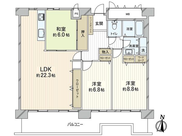 RICイーストコート3番街 間取図(平面図) RICイーストコート3番街 間取図(平面図)